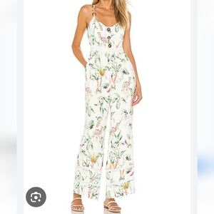 Revolve Line & Dot Jaclyn Multi Colored Jumpsuit Size Small